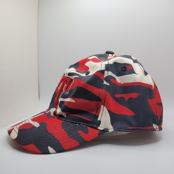 Texas Rangers Red White Blue Camo Sz S/M Ball Cap - Picture 3 of 10